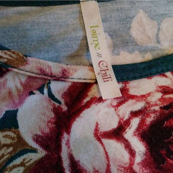 Lime n Chili Teal Floral Cold Shoulder Dress - Picture 4 of 4